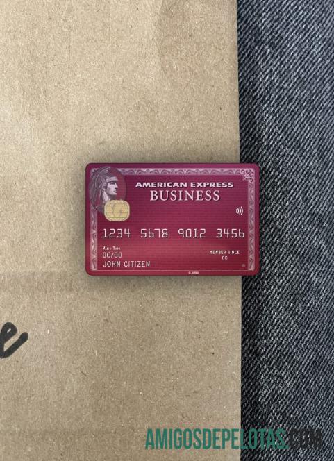 Banco AMEX Business Plum Card Photolook Front dos EUA BB&T Corp. exemplo real